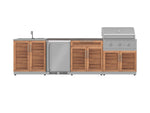 NewAge Outdoor Kitchens Stainless Steel 6-Piece Cabinet Set with Sink, Bar, Grill Cabinet, Performance Grill, Countertop and Fridge-72093-Garage Giant 