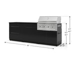 NewAge Outdoor Kitchens Aluminum 5-Piece Cabinet Set With 3 Drawer, Bar, Grill Cabinet, Performance Grill and Countertop-73301-Garage Giant 