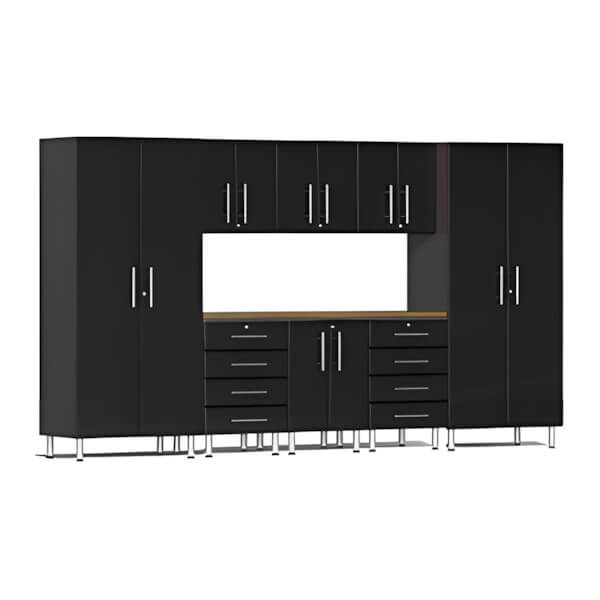 Ulti-MATE Garage 12-Piece Garage Cabinet Kit with Bamboo Worktop