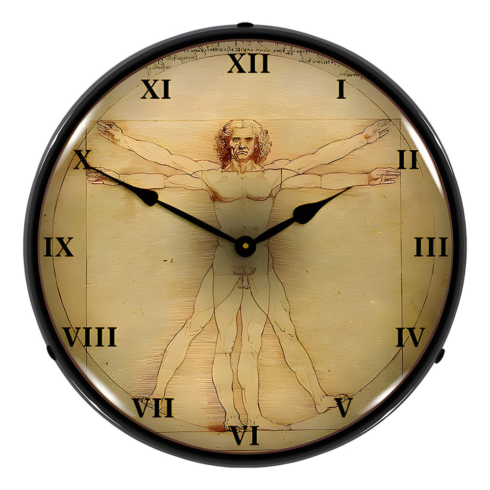 Vitruvian Man Backlit Wall Clock