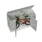 Absco Durango 7.5' x 2.5' Metal Bike Shed - Woodland Gray 