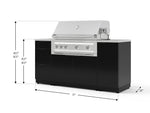NewAge Outdoor Kitchens Outdoor Grill Island Aluminum 6-Piece Cabinet Set with 1 Door, 3 Drawer, Grill Cabinet, Platinum Grill and Countertops 
