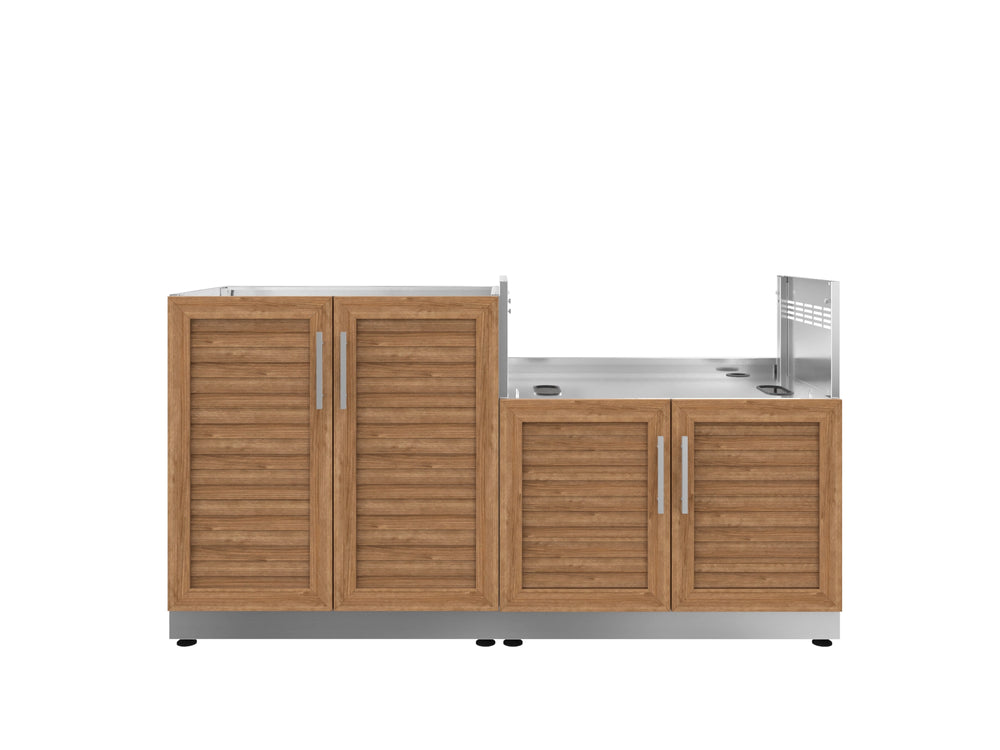 NewAge Outdoor Kitchens Stainless Steel 2-Piece Cabinet set with Base and Grill Cabinet-67619-Garage Giant