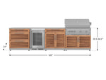 NewAge Outdoor Kitchens Stainless Steel 4-Piece Cabinet Set with 3-Drawer, Bar, Grill Cabinet and Fridge-67906-Garage Giant 