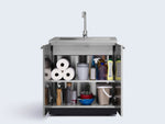 NewAge Outdoor Kitchens Stainless-Steel 3-Piece Cabinet Set with Sink, Bar and Grill Cabinet-67218-Garage Giant 