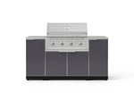 NewAge Outdoor Kitchens Outdoor Grill Island Aluminum 6-Piece Cabinet Set with 1 Door, Grill Cabinet, Performance Grill and Countertops 