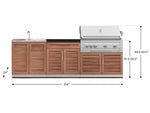 NewAge Outdoor Kitchens Stainless-Steel 5-Piece Cabinet Set with Sink, 2-Door with Drawer, Grill Cabinet, Platinum Grill and Countertop-71582-Garage Giant 