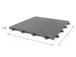 NewAge Garage Flooring Diamond Pattern Polypropylene Garage Flooring Tiles 400 sq. ft. Flooring Bundle - Grey 