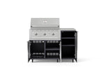 NewAge Outdoor Kitchens Outdoor Grill Island Aluminum 4-Piece Cabinet Set with Casters and 1 Door, Grill Cabinet, Performance Grill, Countertop 