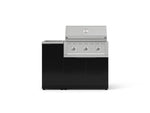 NewAge Outdoor Kitchens Outdoor Grill Island Aluminum 3-Piece Cabinet Set with Sink, Grill Cabinet, and Performance Grill 