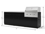 NewAge Outdoor Kitchens Aluminum 5-Piece Cabinet Set With 3 Drawer, Bar, Grill Cabinet, Performance Grill and Countertop-67433-Garage Giant 