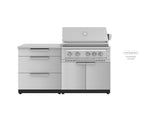 NewAge Outdoor Kitchens Stainless Steel 2-Piece Cabinet set with 3 Drawer and Grill Cabinet-67602-Garage Giant 