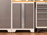 NewAge Garage Cabinets Bold Series 6-Piece Cabinet Set with Locker, RTA Locker, Tool, Wall Cabinets, Slatwall Backsplash, Workbench and Worktop-63029-Garage Giant 