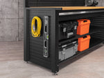 NewAge Garage Cabinets Pro Series 5-Piece Cabinet Set with Base, Wall Cabinet, Locker, 78 in. Workstation, and Pegboard Accessories Kit-32670-Garage Giant 