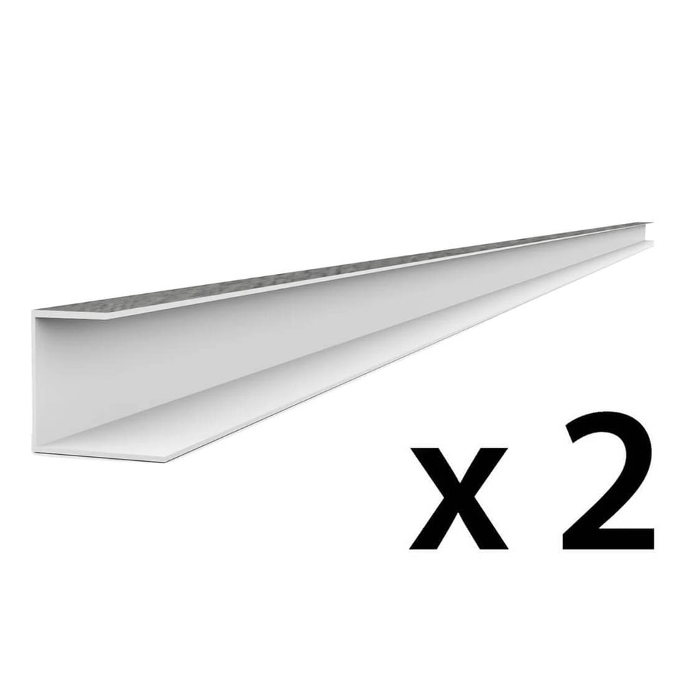 Proslat PROCORE+ PVC 8 ft. Slatwall Side Trim - Gray Wood (2-Pack)-26122K-Garage Giant