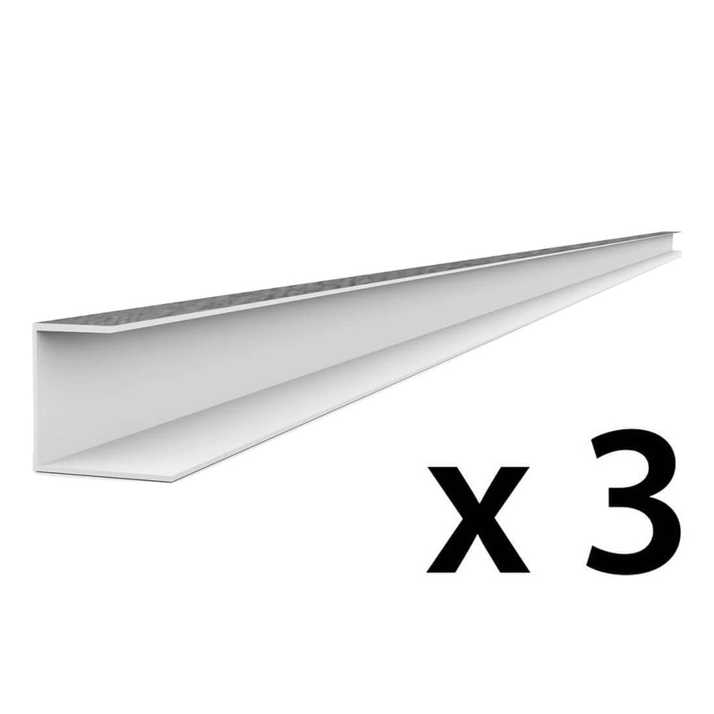 Proslat PROCORE+ PVC 8 ft. Slatwall Side Trim - Gray Wood (3-Pack)-26123K-Garage Giant