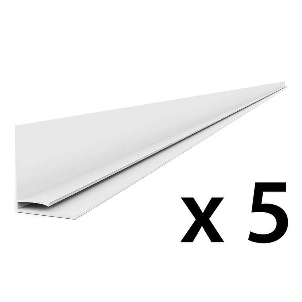Proslat PROCORE+ PVC 8 ft. Slatwall Top Trim - Gray Wood (5-Pack)-26225K-Garage Giant