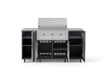 NewAge Outdoor Kitchens Outdoor Grill Island Aluminum 6-Piece Cabinet Set with Casters and 1 Door, Grill Cabinet, Performance Grill, Countertops 