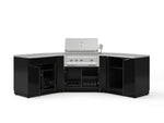 NewAge Outdoor Kitchens Aluminum 7-Piece Cabinet Set with 2 Door, Bar, Corner, Grill Cabinet, Platinum Grill, and Countertops 