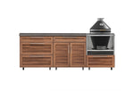 NewAge Outdoor Kitchens Stainless Steel 5-Piece Cabinet Set With Casters and 3 Drawer, Bar, Kamado, Kamado Cabinet, Countertop-72695-Garage Giant 