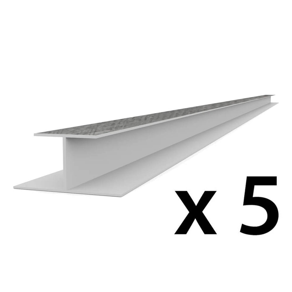 Proslat PROCORE+ PVC 8 ft. Slatwall H Trim - Gray Wood (5-Pack)-26325K-Garage Giant