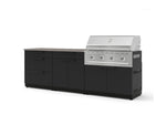 NewAge Outdoor Kitchens Stainless-Steel 5-Piece Cabinet Set with 3-Drawer, Bar, Grill Cabinet, Performance Grill and Countertop-73353-Garage Giant 