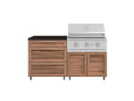 NewAge Outdoor Kitchens Stainless Steel 4-Piece Cabinet Set with Casters and 3 Drawer, Grill Cabinet, Performance Grill, Countertop-72150-Garage Giant 