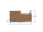NewAge Outdoor Kitchens Stainless Steel 2-Piece Cabinet set with 3 Drawer and Grill Cabinet-67613-Garage Giant 