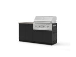 NewAge Outdoor Kitchens Stainless-Steel 4-Piece Cabinet Set with Base, Grill Cabinet, Performance Grill, and Countertop-73496-Garage Giant 