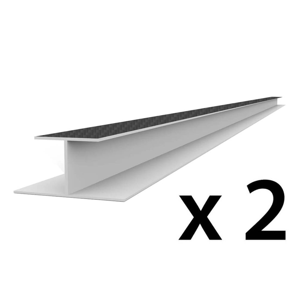 Proslat PROCORE+ PVC 8 ft. Slatwall H-Trim - Carbon Fiber (2-Pack)-27322K-Garage Giant