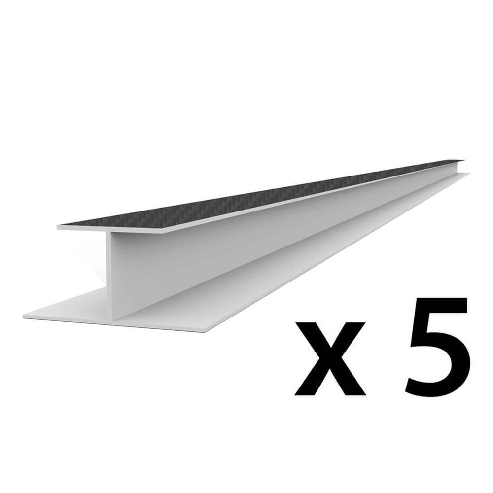 Proslat PROCORE+ PVC 8 ft. Slatwall H-Trim - Carbon Fiber (5-Pack)-27325K-Garage Giant