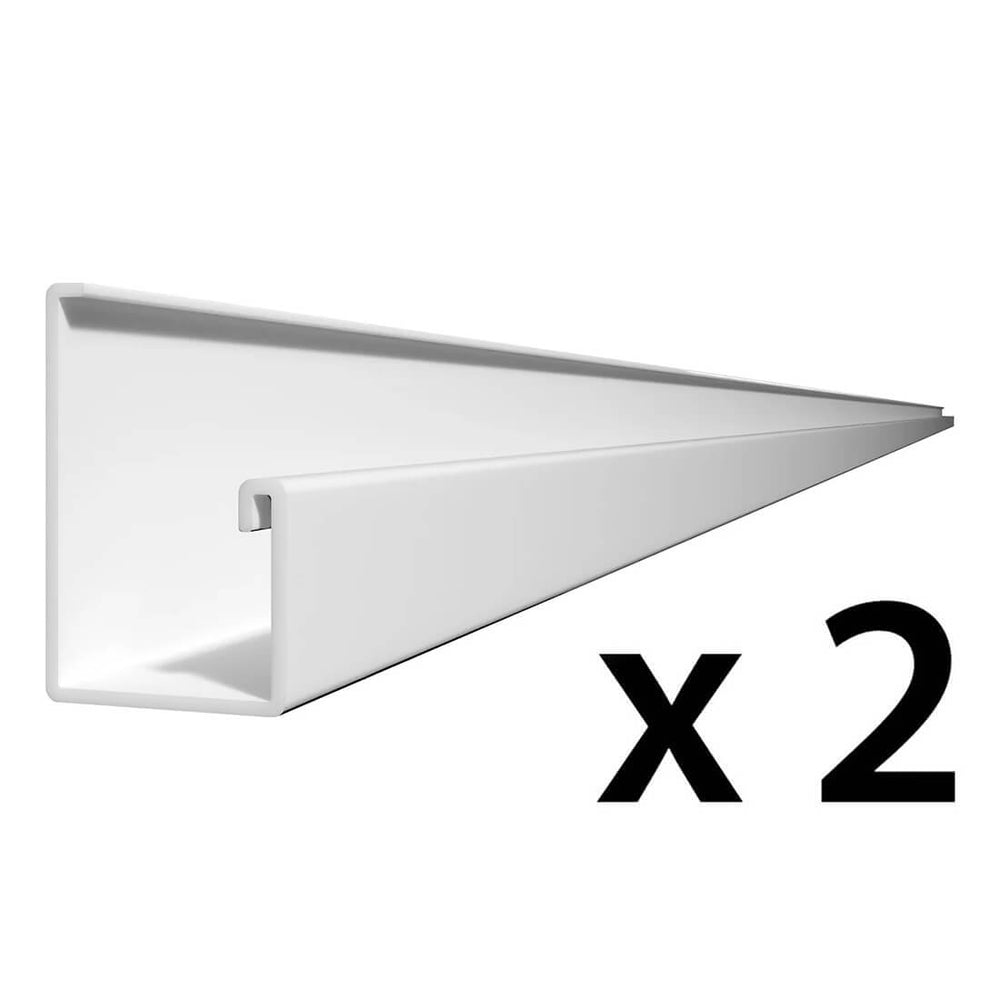 Proslat PROCORE+ PVC 8 ft. Slatwall Starter Trim (2-Pack)-27422K-Garage Giant