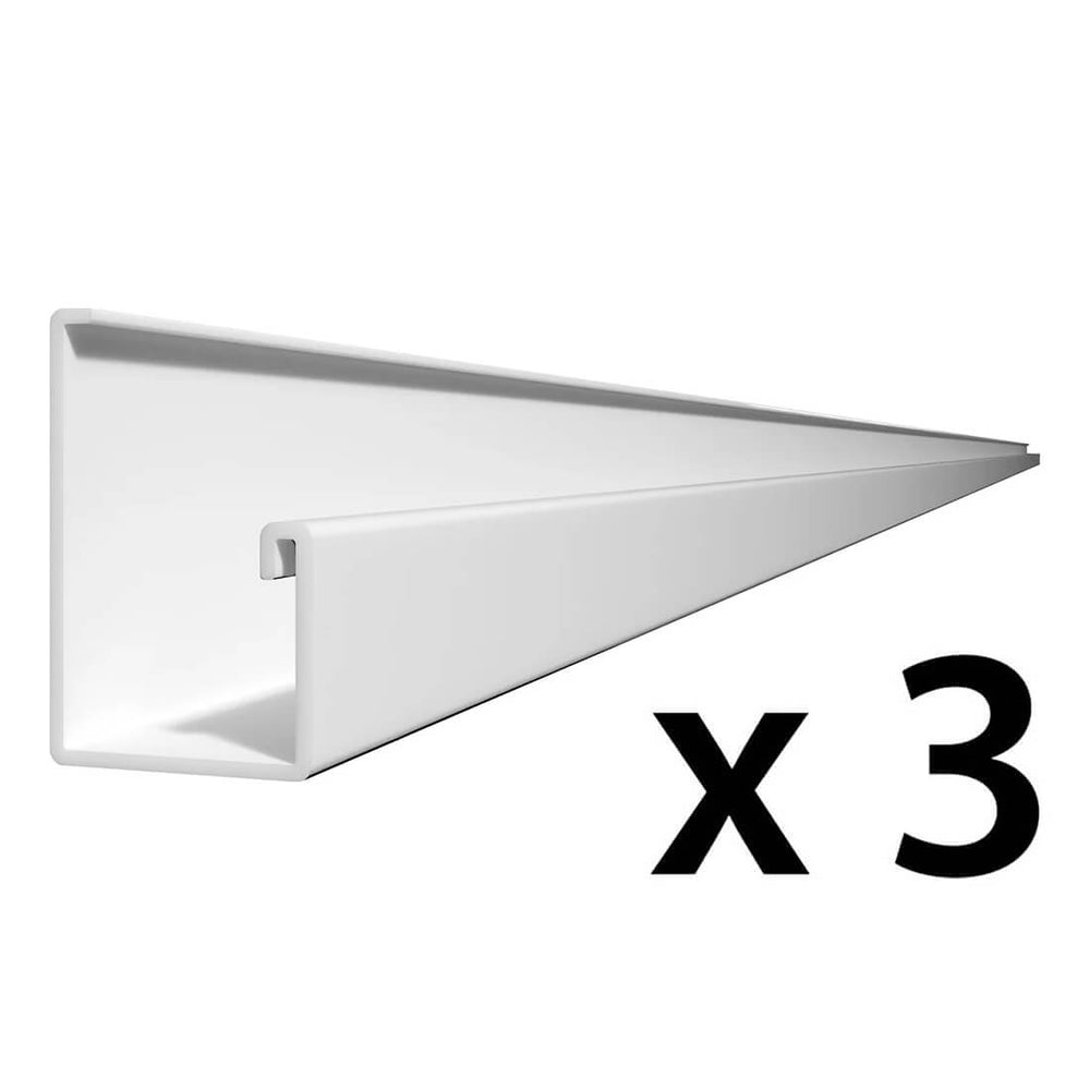Proslat PROCORE+ PVC 8 ft. Slatwall Starter Trim (3-Pack)-27423K-Garage Giant