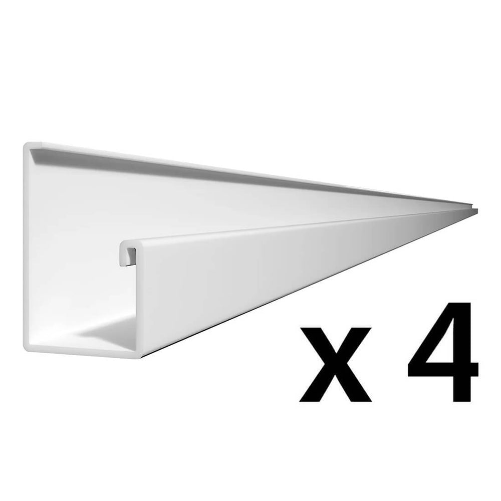 Proslat PROCORE+ PVC 8 ft. Slatwall Starter Trim (4-Pack)-27424K-Garage Giant