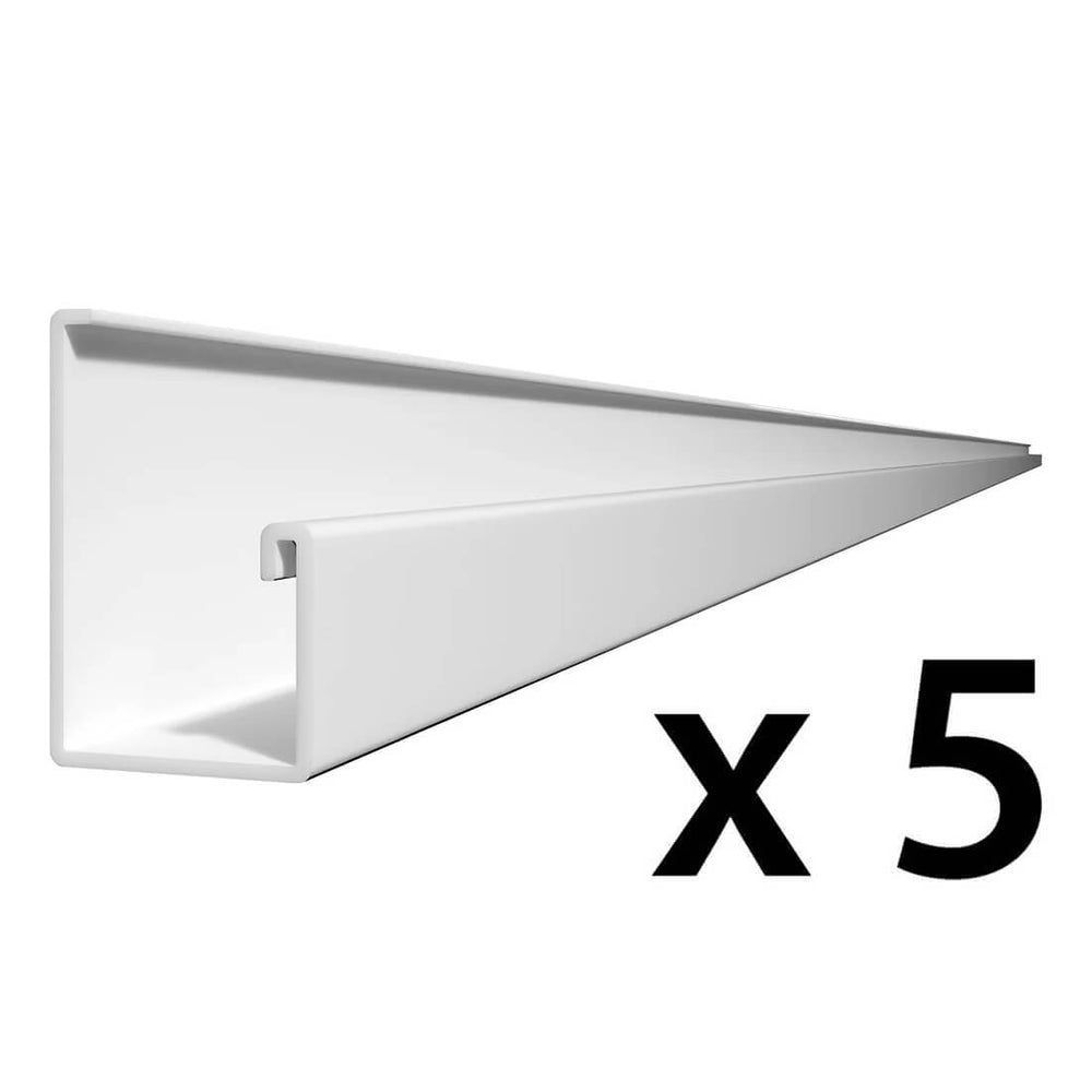 Proslat PROCORE+ PVC 8 ft. Slatwall Starter Trim (5-Pack)-27425K-Garage Giant