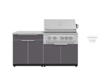 NewAge Outdoor Kitchens Aluminum 2-Piece Cabinet set with Bar and Grill Cabinet-67593-Garage Giant 