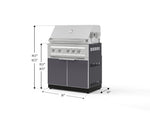 NewAge Outdoor Kitchens Aluminum 2-Piece Cabinet Set with Grill Cabinet and Platinum Grill-72937-Garage Giant 
