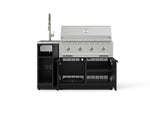 NewAge Outdoor Kitchens Outdoor Grill Island Stainless-Steel 3-Piece Cabinet Set with Sink, Grill Cabinet, and Performance Grill 