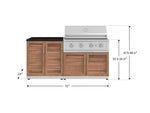 NewAge Outdoor Kitchens Stainless Steel 4-Piece Cabinet Set with 2 Door, Grill Cabinet, Performance Grill and Countertop-71780-Garage Giant 