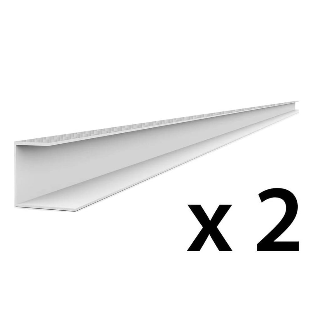 Proslat PROCORE+ PVC 8 ft. Slatwall Side Trim - Silver Gray Carbon Fiber (2-Pack)-28122K-Garage Giant