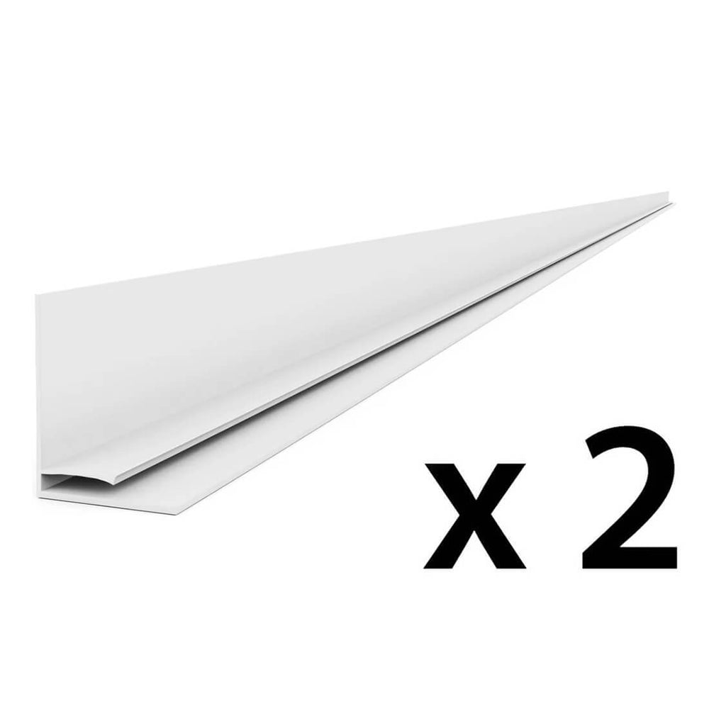 Proslat PROCORE+ PVC 8 ft. Slatwall Top Trim - Silver Gray Carbon Fiber (2-Pack)-28222K-Garage Giant