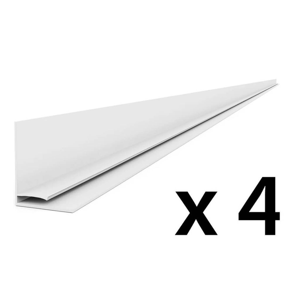 Proslat PROCORE+ PVC 8 ft. Slatwall Top Trim - Silver Gray Carbon Fiber (4-Pack)-28224K-Garage Giant