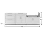 NewAge Outdoor Kitchens Stainless Steel 3-Piece Cabinet Set with 3-Drawer, Bar and Grill Cabinet-67447-Garage Giant 