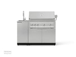 NewAge Outdoor Kitchens Outdoor Grill Island Stainless-Steel 3-Piece Cabinet Set with Sink, Grill Cabinet and Platinum Grill-73967-Garage Giant 