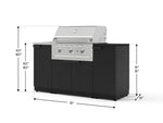 NewAge Outdoor Kitchens Outdoor Grill Island Stainless-Steel 5-Piece Cabinet Set with Sink, 1 Door, Grill Cabinet, Performance Grill and Stainless Steel Countertop - (Natural Gas) 