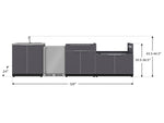 NewAge Outdoor Kitchens Aluminum 4-Piece Cabinet Set with Sink, Bar, Grill Cabinet and Fridge-66309-Garage Giant 