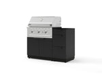 NewAge Outdoor Kitchens Outdoor Grill Island Stainless-Steel 3-Piece Cabinet Set with 3-Drawer, Grill Cabinet and Performance Grill - (Liquid Propane) | Garage Giant 
