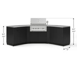 NewAge Outdoor Kitchens Stainless-Steel 7-Piece Cabinet Set with 2 Door, Bar, Corner, Grill Cabinet, Platinum Grill, and Countertops-67651-Garage Giant 