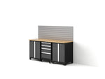 NewAge Garage Cabinets Bold XL Series 4PC Garage Cabinetry Set, 20-24 Gauge Steel, Fully Welded, 72" W x 18" D x 58.5" H-64586-Garage Giant 