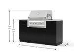 NewAge Outdoor Kitchens Outdoor Grill Island Aluminum 6-Piece Cabinet Set with 1 Door, 3 Drawer, Grill Cabinet, Platinum Grill and Countertops 